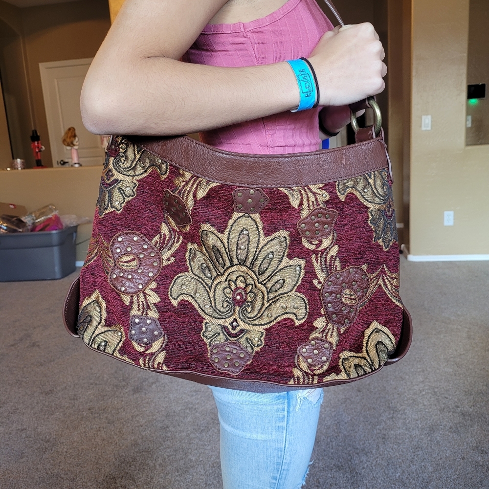 Carlos Falchi tapestry purse